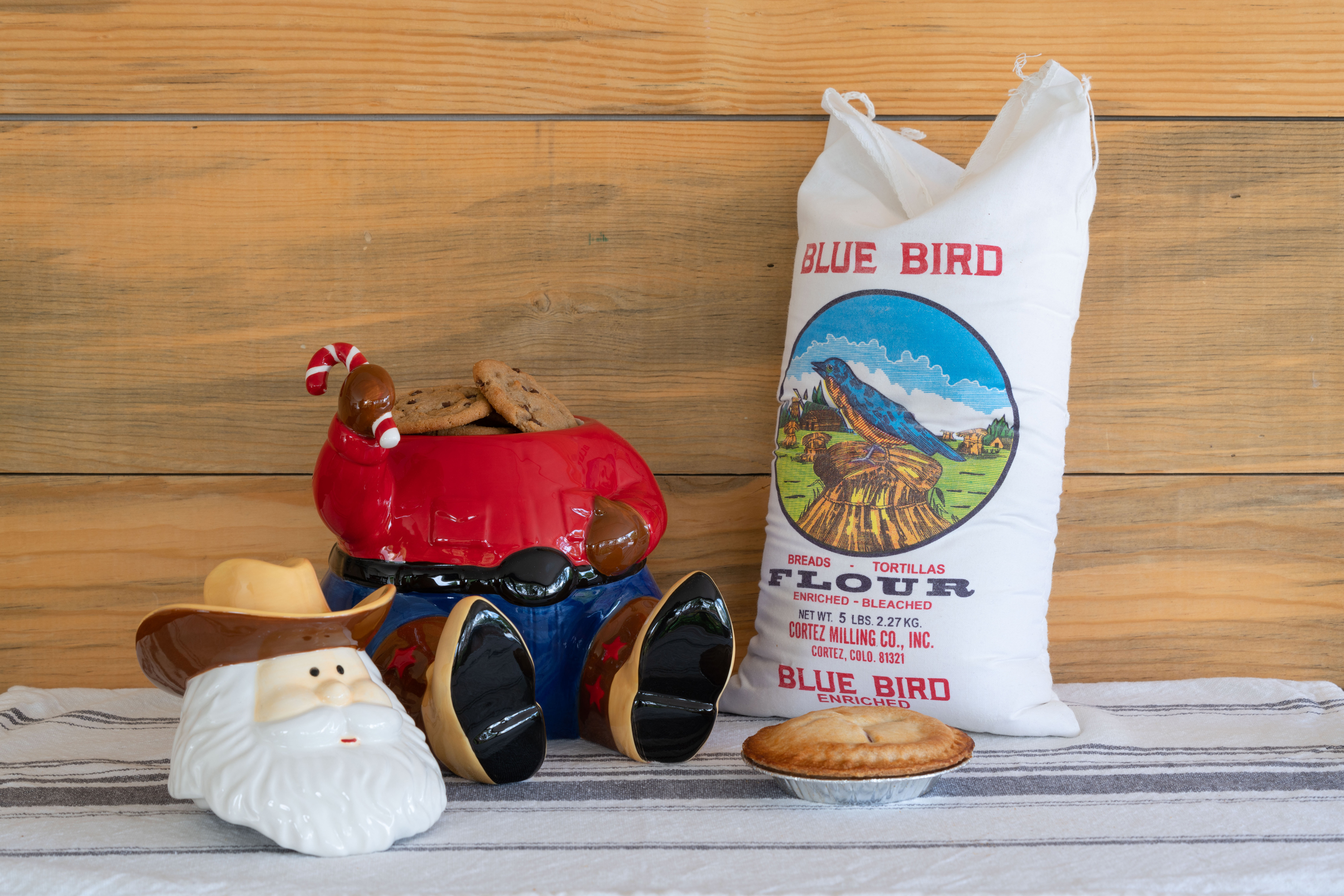 10 Strawberry Street Cowboy Santa Cookie Jar