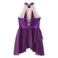 thumbnail image 4 of Linjinx Kids Girls Sleeveless Hollow Back Figure Ice Skating Dress Sequins Diamond Ballet Dance Purple 12, 4 of 5