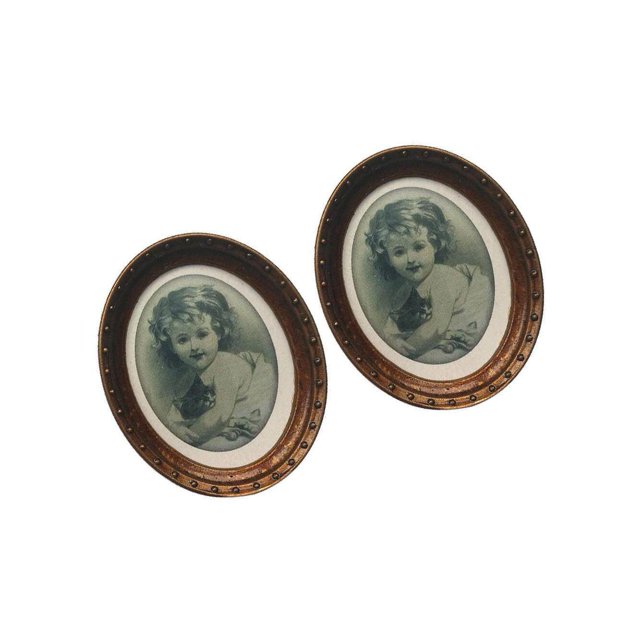 Cadre Photo Ovale Miniatures pour 1/12 Décorations Maison de Poupée comme Image Montrer la Taille Style 4