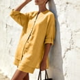 thumbnail image 3 of Jamicy Two Piece Sets for Women Summer Loungewear Long Sleeve with Shorts Solid Color Tracksuit for Women, 3 of 9