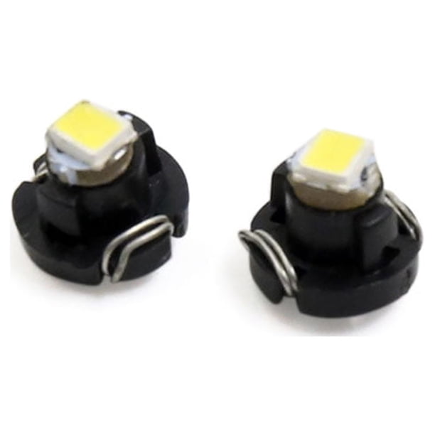 2uds T3 1 LED Blanco Luz Interior Bombilla Cuña Tablero Indicador del Vehículo Coche