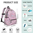 thumbnail image 6 of Unicorn Flamingo Pattern Backpack for School,Schoolbag with Adjustable Shoulder Straps & Padded Back,13.4"x11"x4.7", 6 of 6