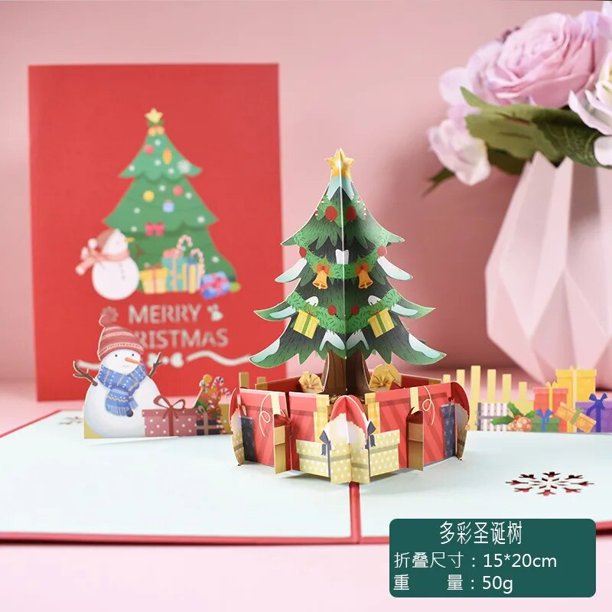 Tarjetas de Felicitación estereoscópicas de Navidad, tarjeta 3D de bendición de vacaciones, motocicleta de Navidad, invitación de boda personalizada de anciano