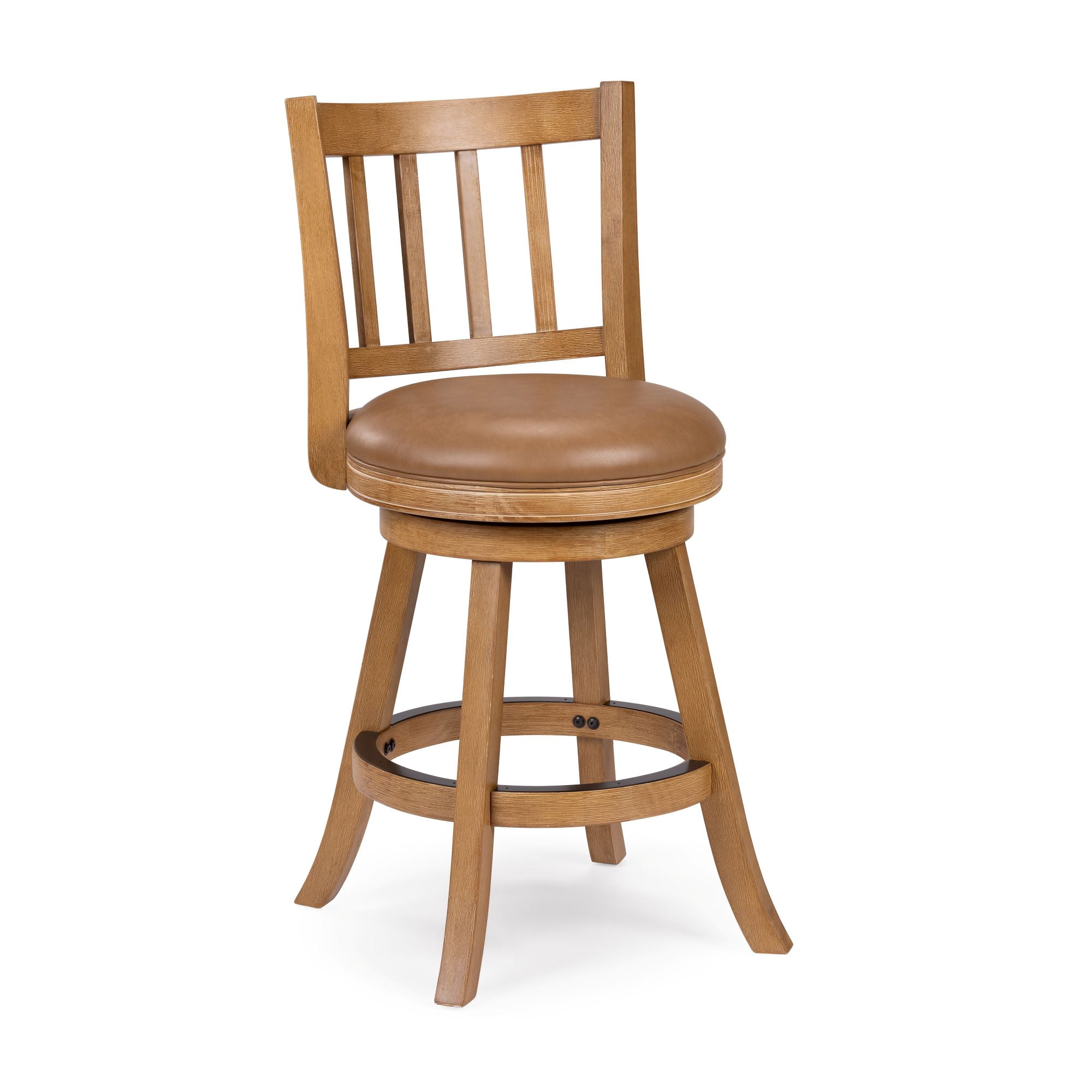 Sheldon Swivel Counter Stool - Driftwood Wire-Brush