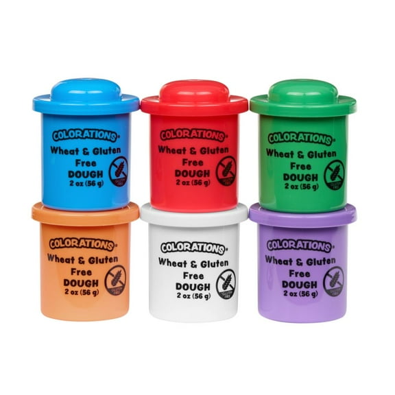 Colorations Wheat & Gluten Free Glitter Dough - 6 Colors, each 2 oz
