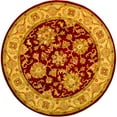 thumbnail image 4 of SAFAVIEH Antiquity Bethanie Traditional Wool Area Rug, Red/Gold, 6' x 6' Round, 4 of 10