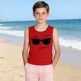 thumbnail image 6 of Crunowin Boys 3d Graphic Tank Tops (3-15), Summer Sleeveless Round Neck Pullover Tops Red 3 Years, 6 of 7
