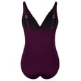 thumbnail image 6 of Hilor Women's One Piece Swimsuits Pin Tucked Surplice Swimwear Tummy Control Bathing Suits Monokinis, 6 of 8