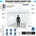 thumbnail image 4 of COBIZI 10x10 Heavy Duty Pop Up Canopy Tent with 4 Sidewalls, Commercial Instant Waterproof Shelter, UV 50+ with Silver Coated, Upgraded Thickened Hexagonal Legs,White, 4 of 9