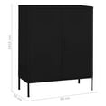 thumbnail image 4 of vidaXL Armoire de Rangement Noire 80x35x101,5 cm Acier, 4 of 5