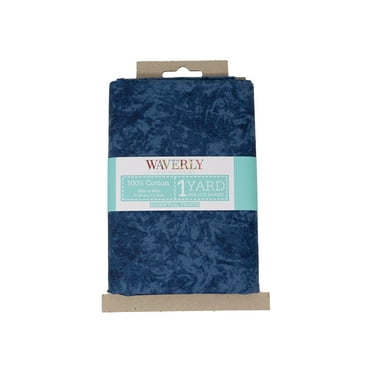 Waverly Inspirations, 100% Cotton, 44 Inch Wide, Sewing & Crafting, Navy Batik, 1 Yard Cut Prints