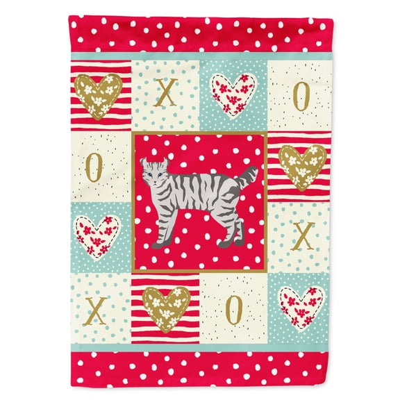 Carolines Treasures CK5625GF Highlander Lynx 2 Cat Love Flag Garden Size Small multicolor