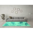 thumbnail image 3 of Ahgly Company Indoor Rectangle Abstract Turquoise Blue Modern Area Rugs, 5' x 7', 3 of 4