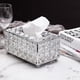 thumbnail image 3 of Cubierta de caja de pañuelos de cristal, servilletero transparente rectangular, decoración, estuche de Kleenex para tocador de baño/encimera/tocador de dormitorio/mesita de noche/escritorio/comedor, 3 of 5