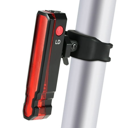 Mountain Biking Night Light 6 Modes USB Rechargeable Waterproof Bike Taillight MTB Mountain Bike Road Bicycle Rear Light Night Riding Cycling Safety Tail Light ()