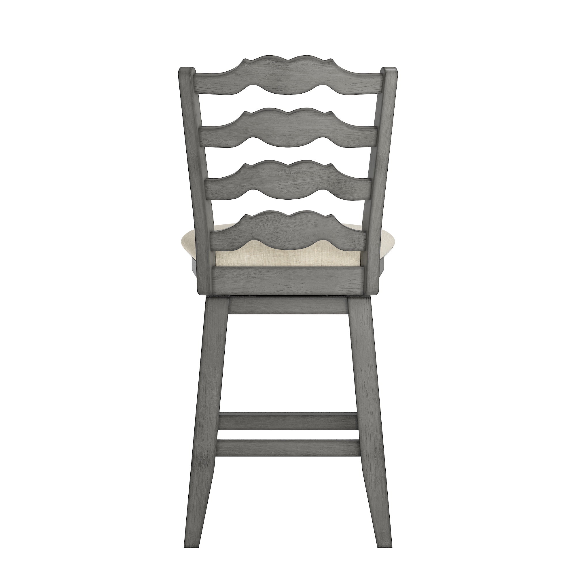 Weston Home Sheena French Ladder Back 24-inch Counter Height Swivel Stool, Multiple Finishes
