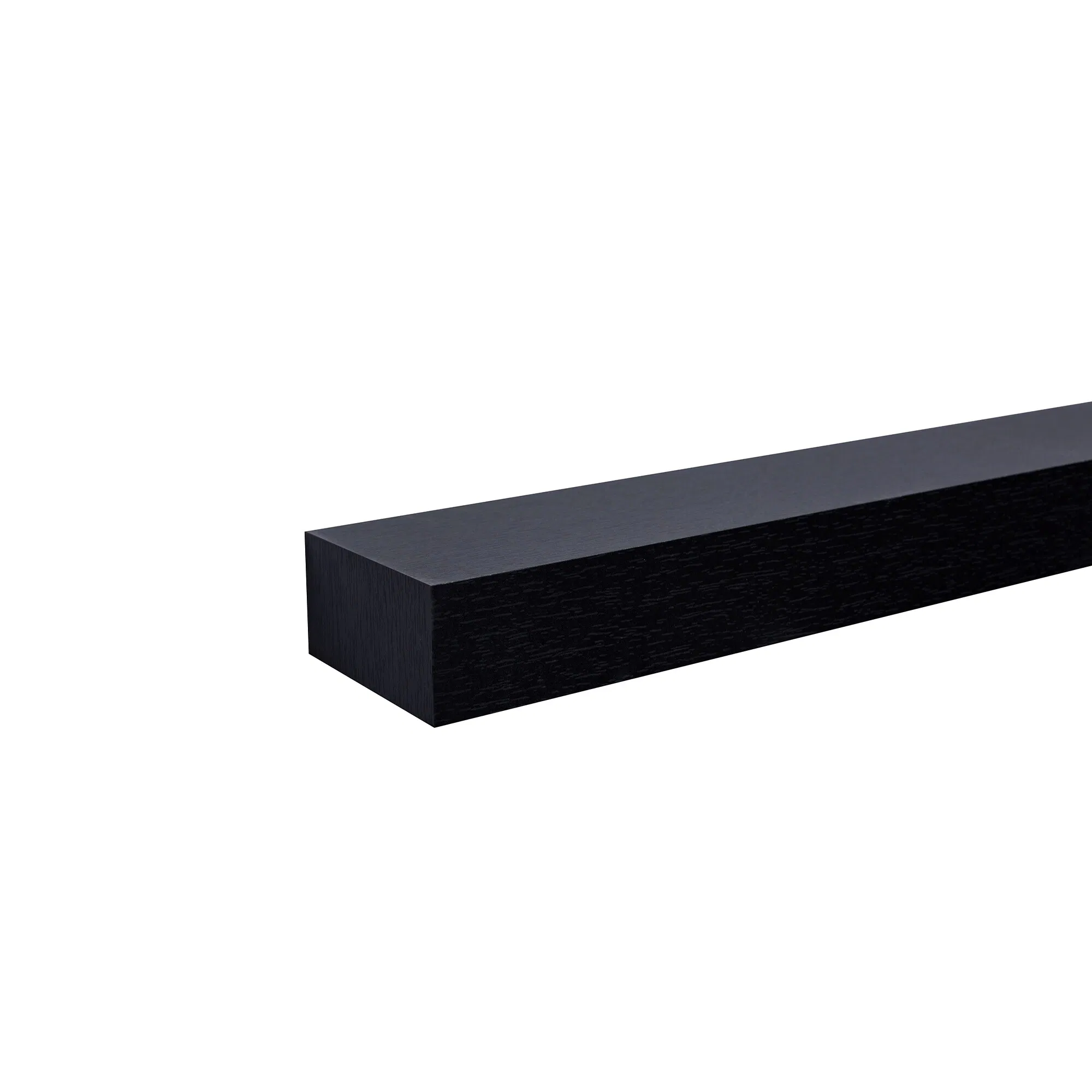 18.11'' Floating Wall Shelves with Built-in LED Lighting, Black MDF Storage Shelf with Invisible Brackets for Bathroom, Bedroom, Living Room, Kitchen