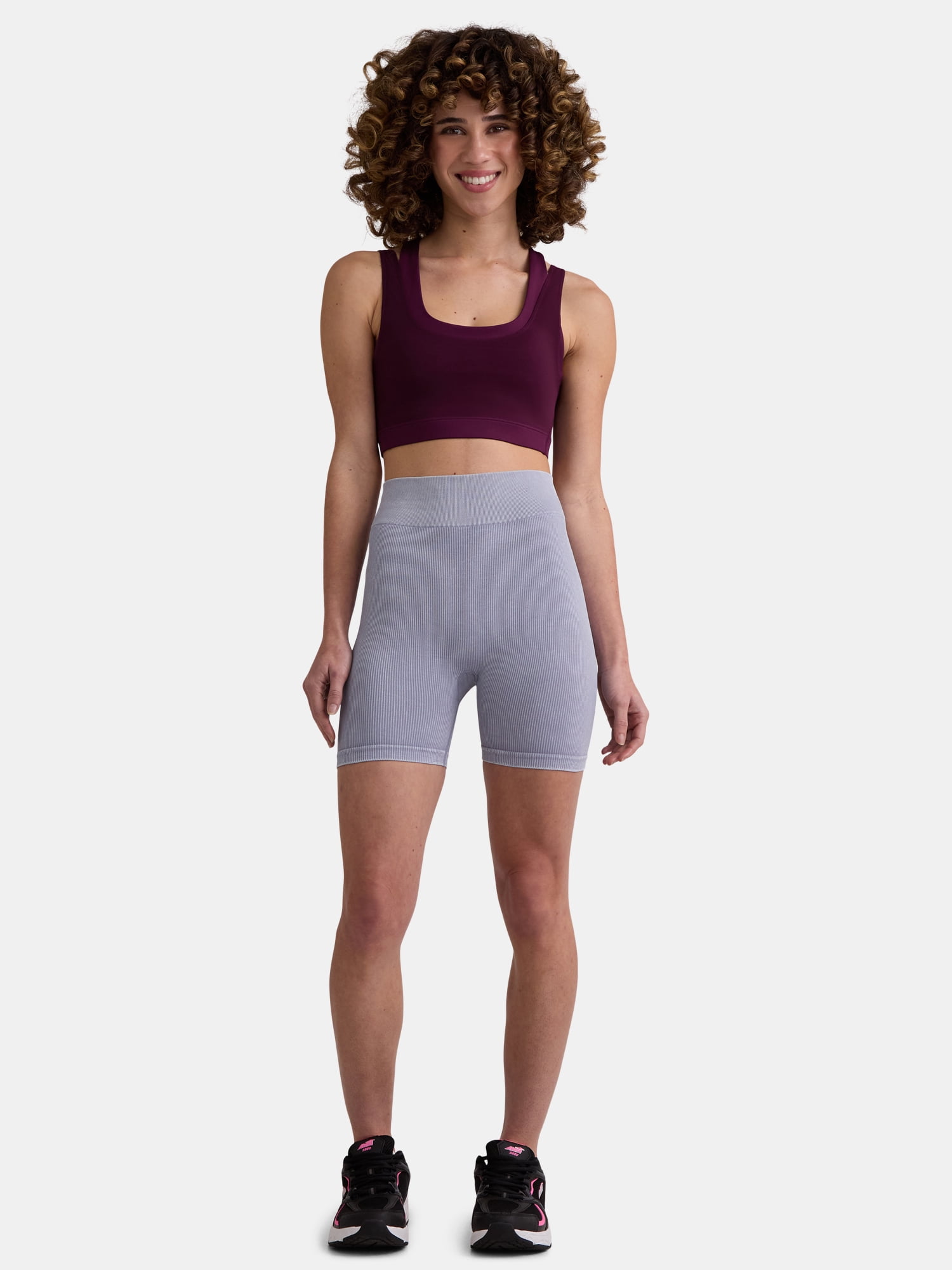 Avia Women's and Women's Plus Double Layer Mesh Sports Bra, Sizes XS-4X