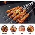 thumbnail image 3 of 10-pack of stainless steel skewers for grilling meat, vegetables and fruit on grills, griddles and large frying pans, 35 cm 14” metal skewers, 3 of 4