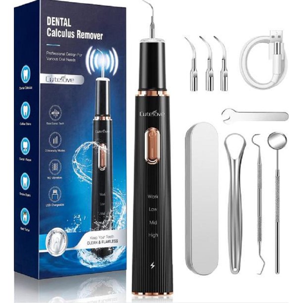 Electric Ultrasonic Dental Calculus Remover, High Frequency Vibration Rechargeable Teeth
