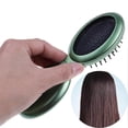 thumbnail image 4 of Travel Hair Brush Round Folding Pocket Design with Mirror Brass Compact for Smooth Glide Styling, 4 of 4