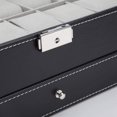 thumbnail image 4 of Watch Box-12 Slots Mens Watch Organizer Faux Leather Jewelry Display Pillow Case, Collection Jewelry Box Storage, with Glass Jewelry Drawer for Storage and Display, 4 of 6