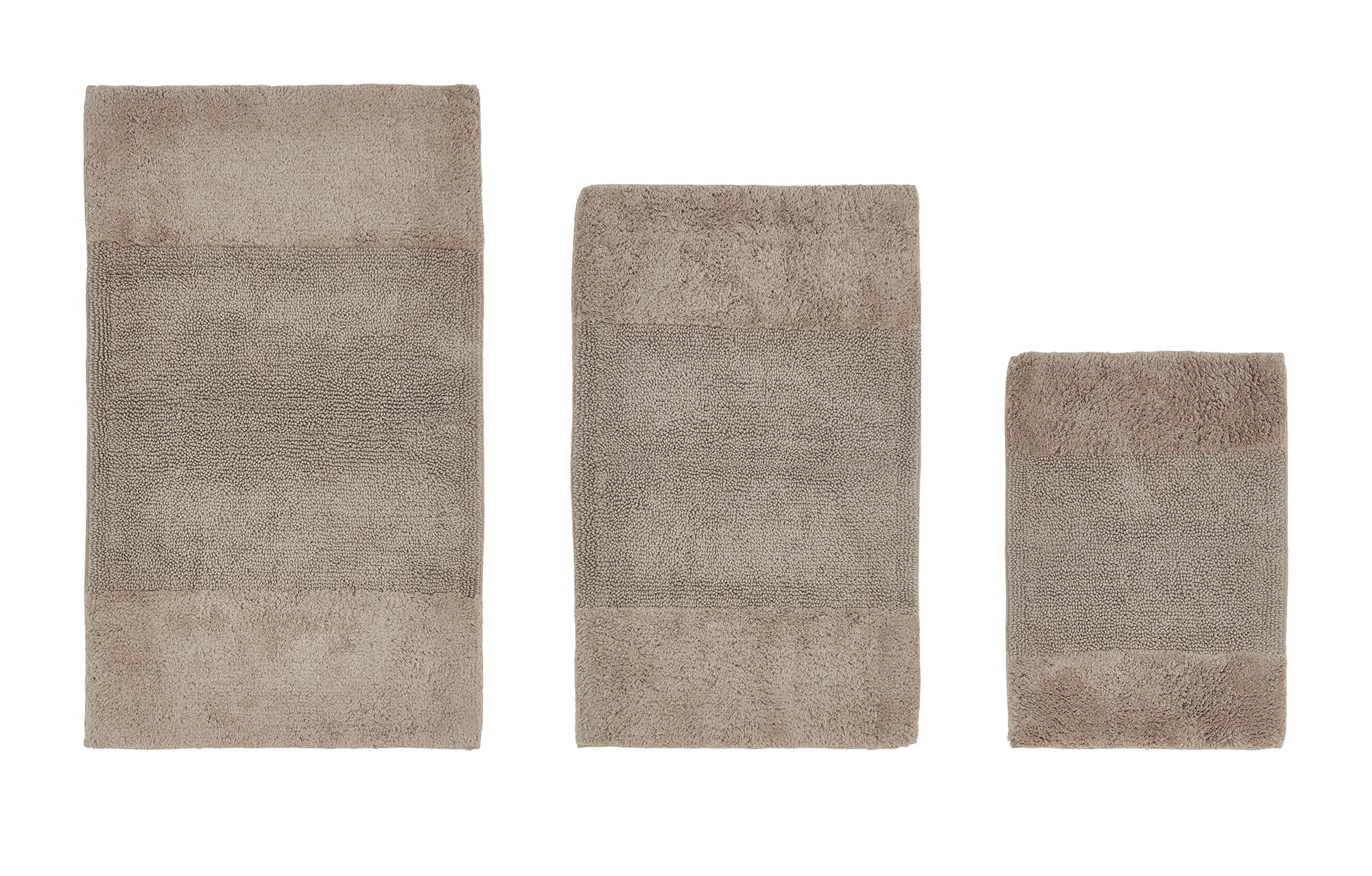 Better Trends 3 Piece Bathroom Rug Set, 100% Cotton, Extra Soft Tufted Bath Mat, Water Absorbent & Non Slip Bath Rug, (Beige) Granada Collection