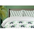 thumbnail image 4 of Ambesonne East Duvet Cover Set, Wild Zoo Nature Exotic Fun, 2-Calking, White Black and Green, 4 of 7