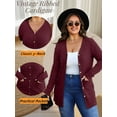 thumbnail image 5 of Sucegi Women's Plus Size Knit Cardigan, Designed Specifically for Autumn & Winter—Vintage-Style Fall Outerwear, Stretchy with Practical Pockets., 5 of 7