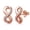 Rose, variant on 925 Sterling Silver White CZ Stud Infinity Women Stud Earrings Color: Silver