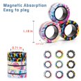 thumbnail image 4 of Juego de anillos magnéticos Fidget Toy Finger Rock, 9 unidades, para adultos, 4 of 6