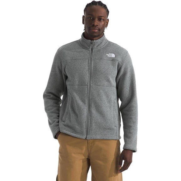 The North Face Men's Gordon Lyons Full Zip Jacket | Cold Weather Top with Zippered Hand Pockets, TNF Medium Grey Heather, X-Large