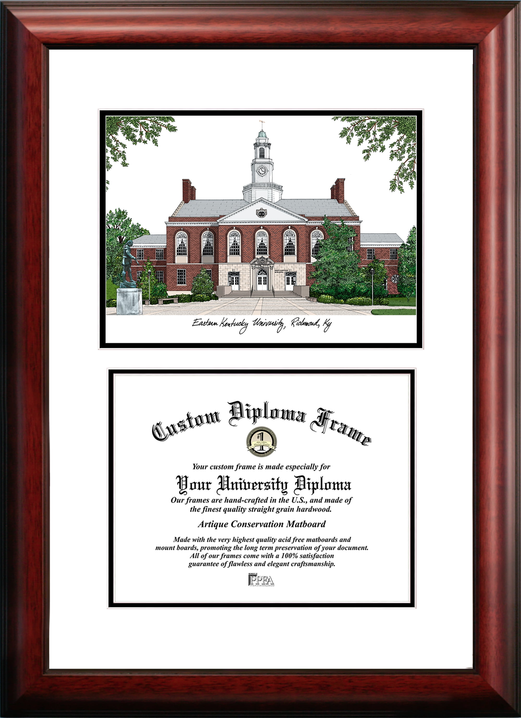 Eastern Kentucky University 8.5" X 11" Scholar Diploma Frame - Walmart.com