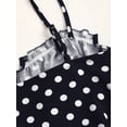 thumbnail image 4 of Black & White Polka Dot Sexy Casual Backless Sleeveless Spaghetti Strap Dress for Women Spring Summer, 4 of 10