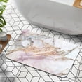 thumbnail image 6 of 1pc Pink and White Marble Texture Bathroom Rug Bathroom Decor and Accessories- Durable,Anti Slip,And Quick Drying,Suitable For Indoor/outdoor Use - Perfect For Bathrooms,Bedrooms,Kitchens, 6 of 9
