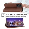 thumbnail image 4 of Case for Samsung Galaxy A53 5G, Magnetic Matte Premium PU Leather Stand Flip Cover with Card Slots and Wallet, Shockproof and Full Body Protection Compatible with Galaxy A53 5G - Brown, 4 of 10