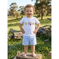 thumbnail image 3 of Conjunto de ropa de verano para bebé niño pequeño: top de manga corta con bordado de castillo playero y shorts a cuadros (2 piezas)., 3 of 8