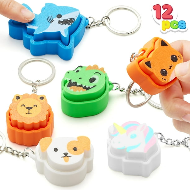 Juego de 12 llaveros Fidget Toy JOYIN con forma de animal Clicker