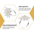 thumbnail image 4 of 6pcs Christmas Party Napkin Rings Party Napkin Holders Creative Napkin Buckles (Silver), 4 of 6