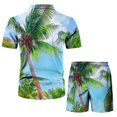 thumbnail image 3 of Wyzesi Plus Suit Dress for Men Mens Spring Summer Casual Beach Casual Buttoned Short Sleeve Shirt Printed Shorts Set Shorts Suit Men Padded Butt Men Shorts Suit Jeans Ripped, 3 of 8