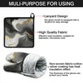 thumbnail image 7 of Black White and Gold Marble Kitchen Oven Mitt and Pot Holder Sets 4 Pcs for Baking, Cooking and Grilling, Heat Resistant Up To 392 °F, 7 of 7