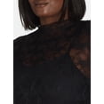 thumbnail image 4 of Madden NYC Women's and Women's Plus Lace Bodysuit with Long Sleeves, Sizes XS-4X, 4 of 6