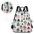 thumbnail image 5 of FORMRS Women's Travel Backpack Purse Anti-Theft Hidden Pockets Casual Shoulder Bag, Orange Christmas House, 5 of 7