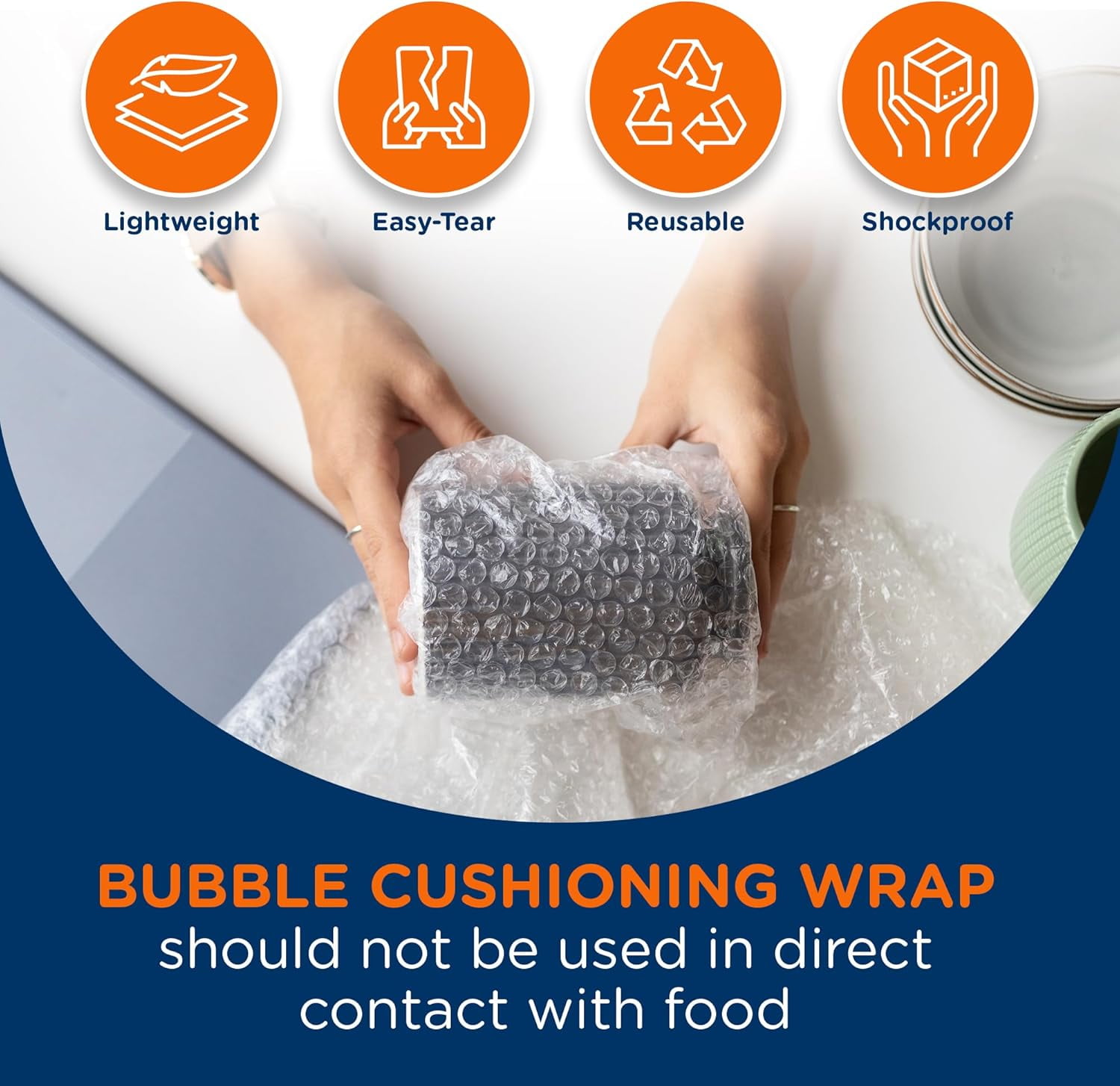 Small Bubble Cushioning Wrap for Moving and Shipping - 175 Ft Bubble Packing Wrap for Packaging Boxes and Mailers, Clear Bubble Roll Moving Supplies, Perforated Every 12 inches, Pack of 1