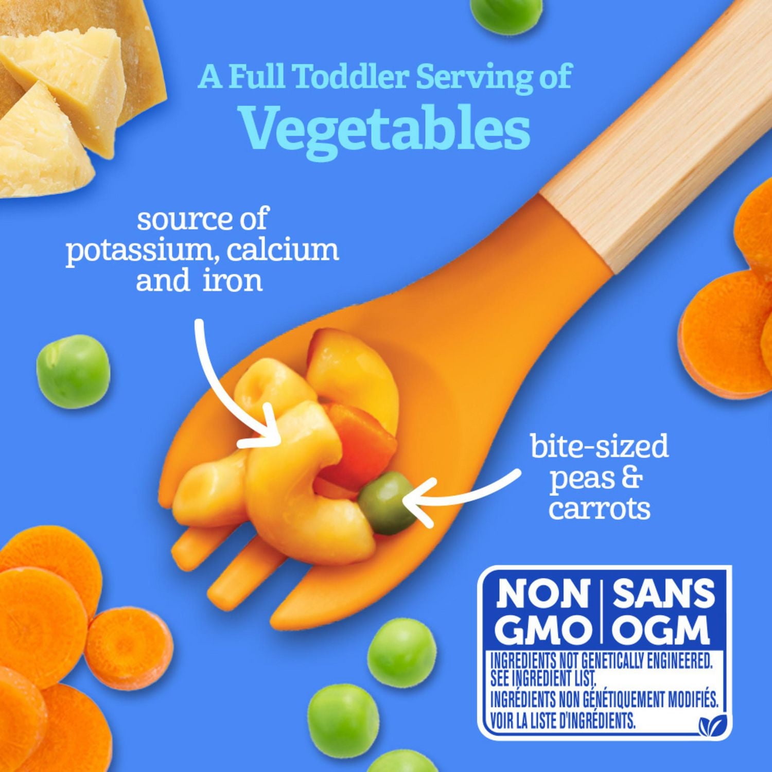 GERBER MEALS Macaroni & Cheese With Peas & Carrots, With A Full Toddler Serving of Veggies, Source Of Iron, Calcium & Vitamin A, No Artificial Colours, Flavours or Preservatives 187 g, 187 GR