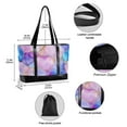 thumbnail image 2 of FORMRS Canvas Laptop Tote Bag for Women with 15.6" Computer Compartments Shoulder Handbag, Pastel Pink Marble Pattern, 2 of 7