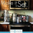 thumbnail image 5 of Millvado Stock Pot, Large Stainless Steel 17 Quart StockPot, Large Cooking Pot, Clear Glass Lid and Measurement Markings, Steam Hole, Induction, Gas, Electric Compatible Big Boiling Pot, 5 of 7