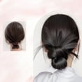 thumbnail image 4 of Feathered Messy Bun Hair Piece Clip On Synthetic Chignon Updo Extension for Women Elegant Headwear Accessory, 4 of 7