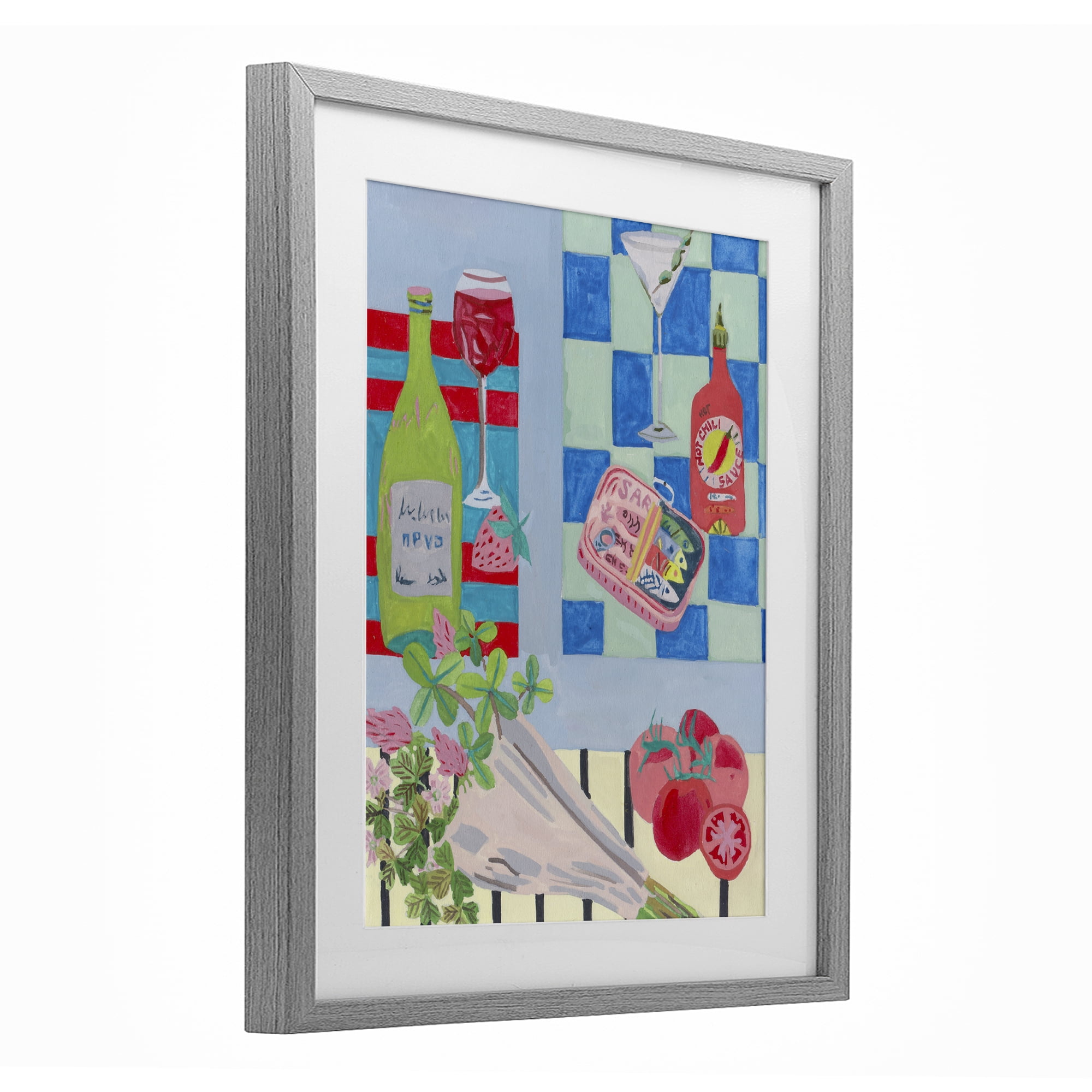 Stupell Industries Saucy Kitchen Secrets Gray Framed Print Under Glass, design by Melissa Wang