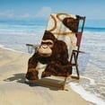 thumbnail image 5 of ZFLMY Monkey Pattern Generative Beach Towel for Women, Ultra-Soft Microfiber, Bathroom, Beach, Yoga, Camping, Hiking, 100% Polyester Material 55.1x27.6in, 5 of 7